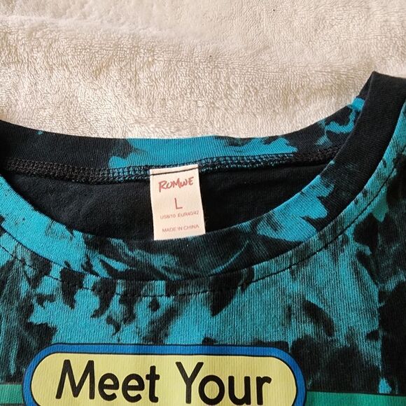 Romwe Size Large Meet Your Doppelganger Tie Dye Tshirt - Picture 4 of 9